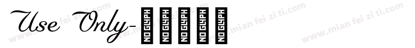 Use Only字体转换